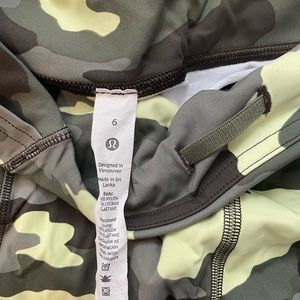 Lululemon 25” Fast and Free Heritage 365 Camo Crispin Green Multi